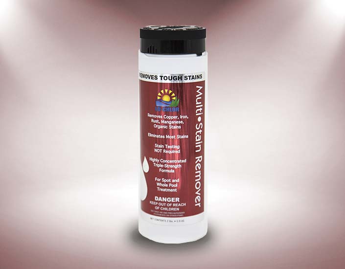 Multi-Stain Remover will safely remove iron, copper, rust and manganese from all types of pool finishes. Our triple-strength concentrated formula is amazingly effective.



