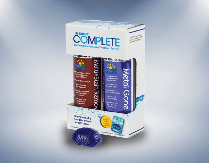 COMPLETE by Lo-Chlor is a total stain treatment system that handles all three phases of stain removal like a pro! Now you can remove most common stains like iron, copper and manganese without the expense of an unnecessary renovation.  